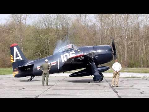 Grumman F8F Bearcat Engine Start R2800