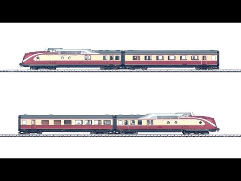Marklin 37605: DB TEE VT 11.5 Diesel Powered Rail Car Train.