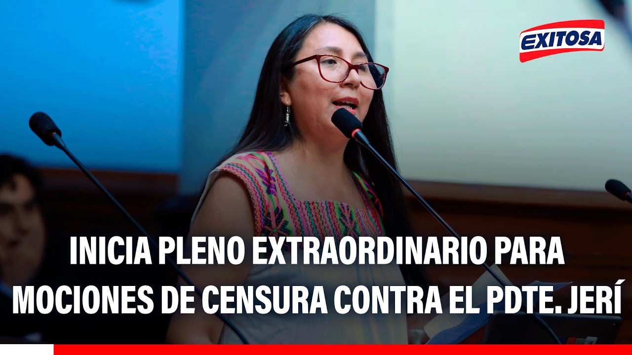🔴🔵 Inicia Pleno Extraordinario para mociones de censura contra el Pdte. José Jerí