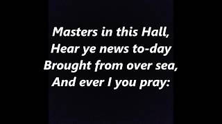 Masters in This Hall Lyrics Words Nowell Sing We Clear French Christmas carol Sing Along Song