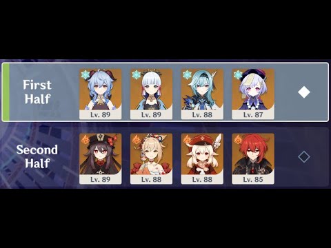 2.2 Spiral Abyss, Mono Cryo & Pyro 5★ Teams - (Floor 12, 9 Stars)
