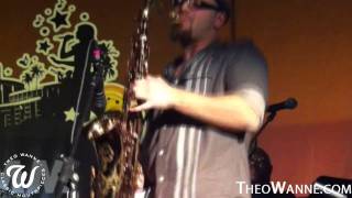 Eddie Baccus Jr. and Keith McKelley at Theo Wanne's Saxophone Unleashed during winter NAMM 2011.
