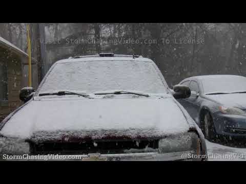 Sleet and Heavy Snow from late season storm, Rice Lake, WI - 4/3/2020