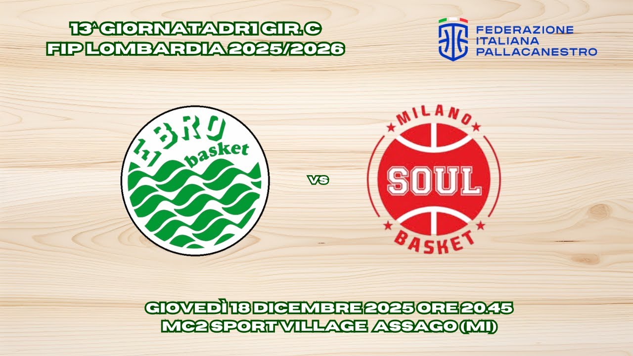 Ebro Basket Milano vs Soul Basket Milano