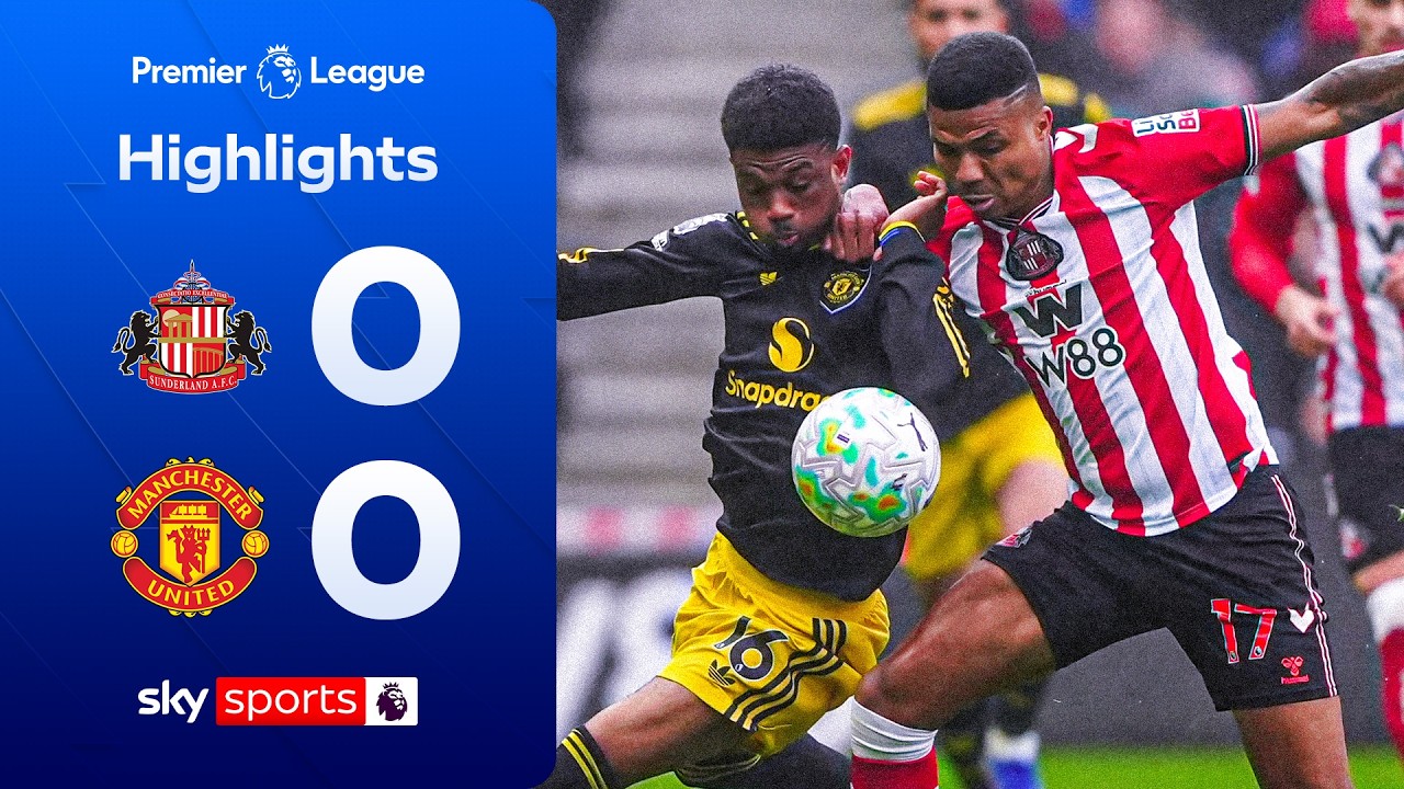 Cunha misses late chance to steal points! ❌ | Sunderland 0-0 Man Utd | Premier League Highlights