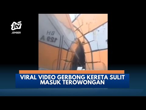 VIRAL VIDEO GERBONG KERETA SULIT MASUK TEROWONGAN