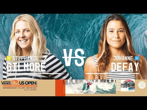 Stephanie Gilmore vs. Johanne Defay - Quarterfinals, Heat 1 - Vans US Open of Surfing - Women's CT