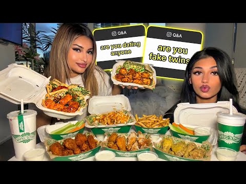 we LIED about being twins… | WINGSTOP mukbang with NEHA