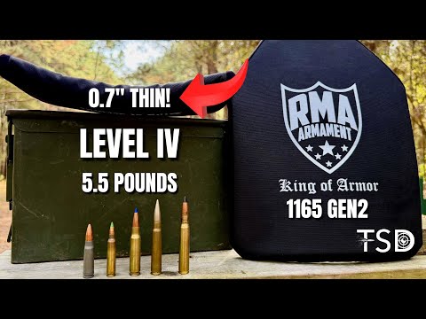 What will RMA's Next Gen 1165 Level IV Armor plates stop?