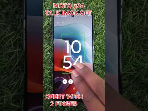 How To Off TalkBack From Moto G34 5G ⚡ Moto G34 5G Double Tab Screen Off Kaise Kare 🔥🔥#shorts #viral