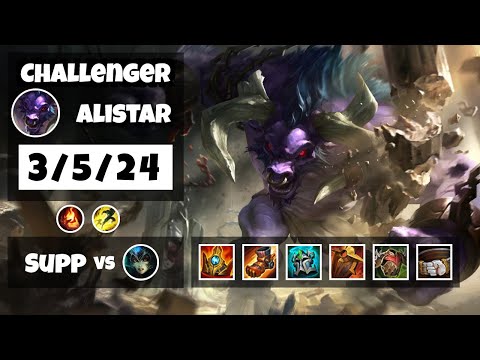 Alistar Support 11.18 Challenger Gameplay Replay - S11 (3/5/24) - TURKISH