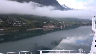 preview picture of video 'Sailing into Olden, Norway (compilation) - Misty Day - Adventure of the Seas'