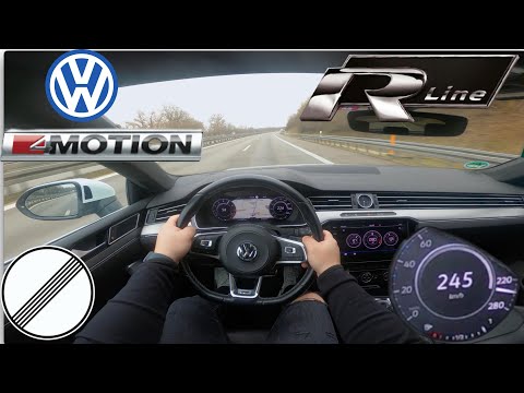 VW ARTEON R 2.0 TSI 4MOTION 280HP-Acceleration and High Speed Drive on German Autobahn POV