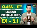 Class 11 Maths Ex 5 1 Q1 To Q9 Linear Inequalities Class 11