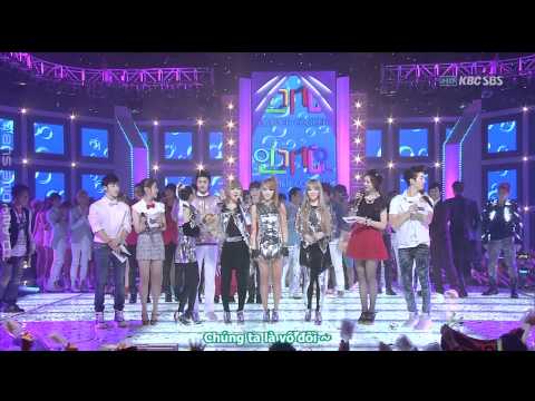 [TAS][Vietsub] 2NE1 wins Mutizen Song @ SBS Inkigayo (17.7.2011)