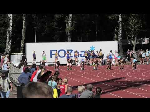 100m kobiet U16 bieg 3 - Poznań 20230902