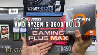 AMD Ryzen 5 3600 msi B450 GAMING PLUS MAX Crucial BX500 DDR4 SAPPHIRE RX580 Armaggeddon Tesseract C3