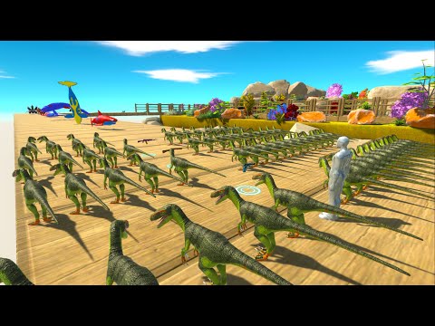 50x DEINONYCHUS FPS AVATAR RESCUE MISSION DEATH RUN - Animal Revolt Battle Simulator