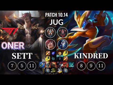 T1 Oner Sett vs Kindred Jungle - KR Patch 10.14