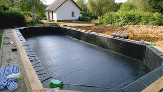 Man Builds Amazing SWIMMING POOL in His Backyard | Start to Finish by @RLC Maker