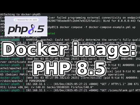 #Docker image #PHP 8.5