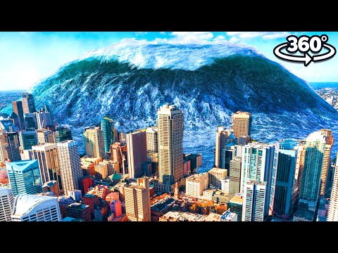 VR 360 POV: When you meet TSUNAMI - Look at Natural Disaster From Different Angles