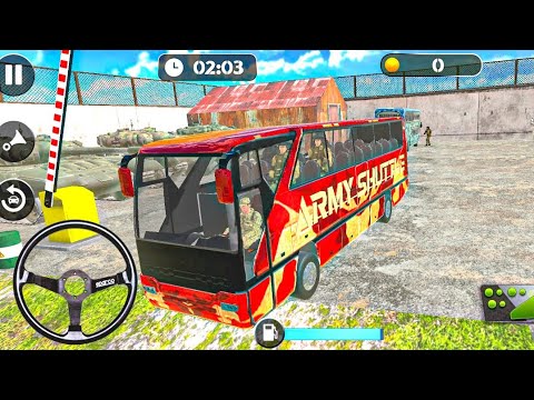 Army Bus Driving Bus Games 3D - Offroad Army Bus Android Gameplay