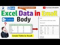 How to Write Excel Data in Outlook Email Body in UiPath | Create Table in Email Body | UiPathRPA