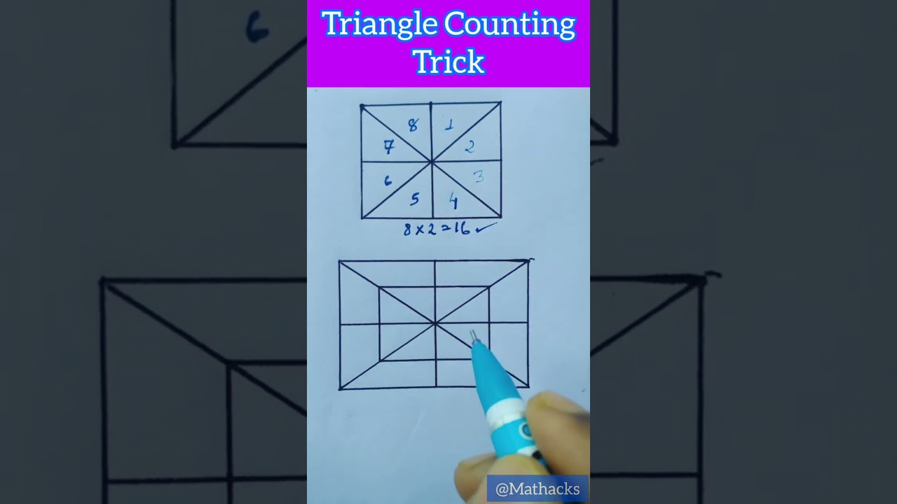 Counting Figures Reasoning Trick | Triangle Counting Reasoning Trick|How to count Triangles #shorts
