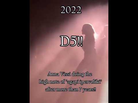 Anna Vissi Doing the "Agapi Ipervoliki" HIGH D5 note on 2022!! #shorts