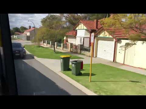 TP3080 Volvo B8RLEA being driven roughly, mounting curbs and nearly gets jackknifed