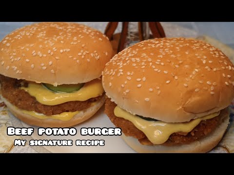 Potato beef patties with mustard sauce | Potato beef...