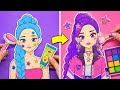✨ Cambio de Look K-Pop para Muñeca de Papel 💖 DIY Cute Hacks