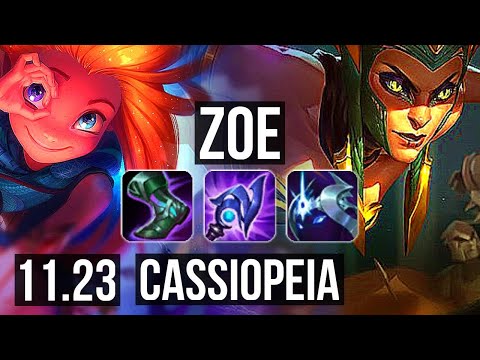 ZOE vs CASSIOPEIA (MID) | 68% winrate, 8/3/7 | KR Master | 11.23