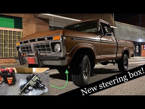 1977 F150 4x4 new power steering gearbox install-(how to).