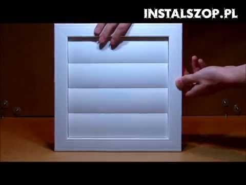 Wyrzutnia ścienna z żaluzją grawitacyjną VENTS GR 300x300 ... trailer