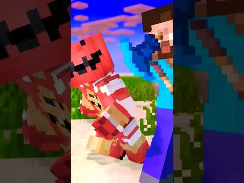 Insane Minecraft battle: Herobrine vs. RED RANGER!