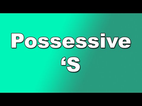 Como usar o POSSESSIVE CASE 'S