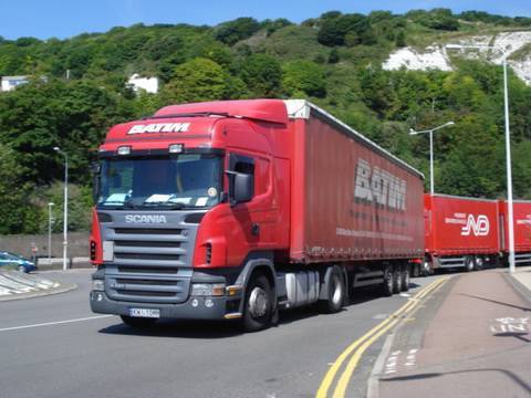 TRUCKS AT DOVER HARBOUR AUGUST 2010