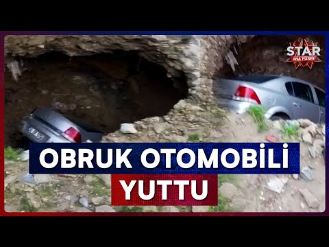 Yer Yarıldı, Araba İçine Girdi | Star Ana Haber