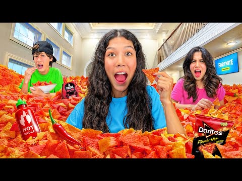 LAST TO STOP EATING SPICY CHIPS WINS MYSTERY PRIZE **Kids Went Crazy**