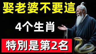 娶老婆不要這4个生肖，特別是第2名，人品差，不顧家，心腸還不好！#修行思維 #修行 #福報 #禪 #道德經 #覺醒 #開悟 #禅修