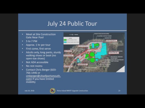 Peirce Island Wastewater Treatment Facility Public Meeting 7.18.18
