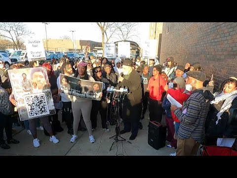 Crowd protests after release of video of police shooting that killed Dexter Reed
