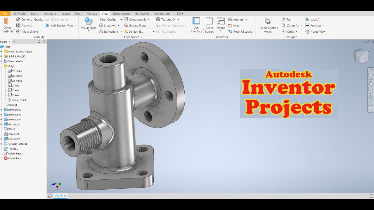 Autodesk inventor Tutorial   3D Model 15