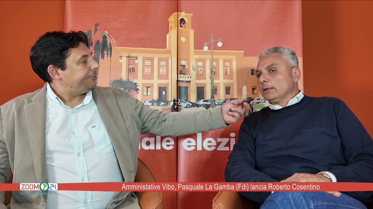 Amministrative Vibo, Pasquale La Gamba (Fdi) lancia Roberto Cosentino (VIDEO)