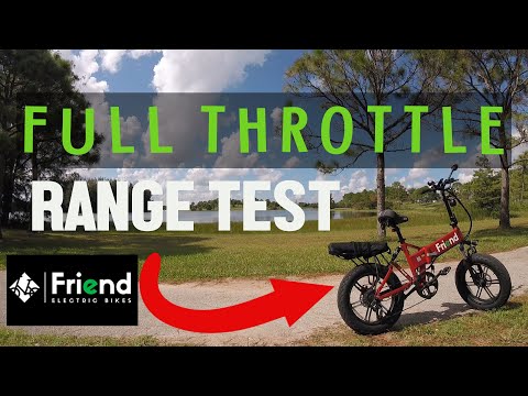 FRIEND EBIKE THROTTLE ONLY RANGE TEST - LARGE 17.5AH BATTERY