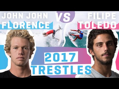 JOHN JOHN FLORENCE vs FILIPE TOLEDO Semifinals 2017 Hurley Pro Trestles FULL HEAT REPLAY