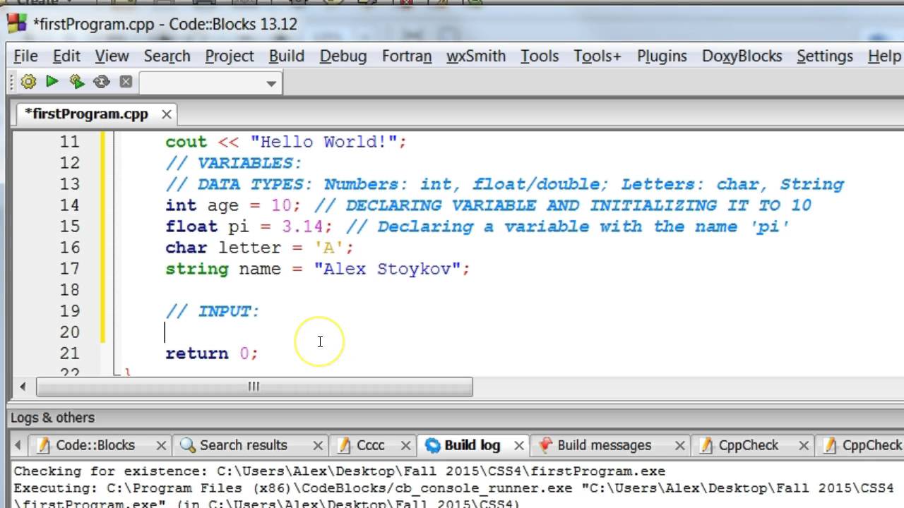 Input, Output, Variables