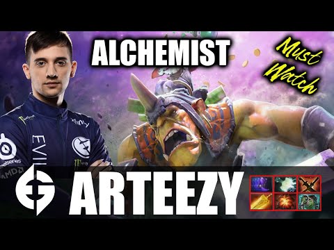 Arteezy - Alchemist Carry Safelane - 7.28 - The Best Carry Guide - Dota 2 Pro Games - Full Gameplay
